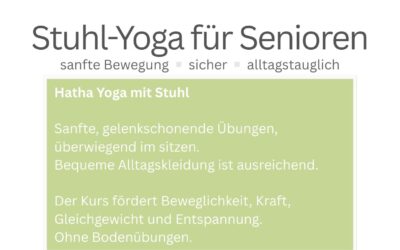 Neuer Kurs im ANTON: Stuhlyoga